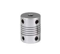 GRASAKY 1pc D19L25 Flexible Shaft Coupling 4mm 5mm 6mm 6.35mm 7mm 8mm 10mm Bore Aluminium CNC Stepper Motor Coupler Connector Grooved elastic(4X6mm)