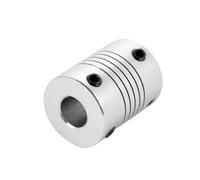 GRASAKY 1pc Flexible Coupling 19mm Diameter 25mm Length Flexible Shaft Coupling for Nema 17 Stepper Motor Encoder Shaft Coupler Grooved elastic(8mm to 8mm)