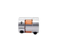 GRASAKY 1pc Flexible D25 L30 Jaw Shaft Coupler 6.35mm 8mm 9.5mm 10mm 12mm Bore Plum Coupling Stepper Motor Spider Shaft Coupler Grooved elastic(6x6.35mm)
