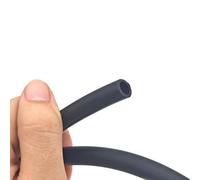 GRASAKY 2 Meter 2mm 3mm 4mm 5mm 6mm 7mm 8mm Fluorine Rubber Fuel Tubing Petrol Diesel Oil Line Pipe Black Fluororubber Hose Transfer drip(18x24mm)