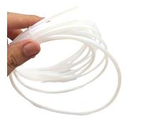 GRASAKY 3D Printer Parts 1 Meter 2mm x 4mm PTFE Tube Pipe to hot end Extruder for 1.75mm Filament convery Accessories(White)