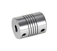 GRASAKY 4pcs Aluminium Alloy Coupling 19mm Diameter 25mm Length CNC Motor Jaw Shaft Coupler D19L25 Flexible Shaft Coupling Grooved elastic(4x6mm)