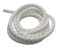 GRASAKY 5 Meters Spiral Wire Wrap Tubing ID 50mm 60mm Protective Cable Organizer Sleeve for Mechanical Duct Hydraulic Oil Line protect sleeve(White,ID 22mm)