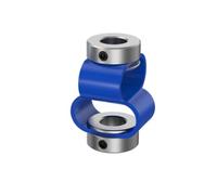 GRASAKY D27L40 Font Encoder Shaft Coupling Double Loop Coupler Flexible Aluminum CNC 3D Printer Servo Motor Universal Joint Grooved elastic(4mm to 9mm)