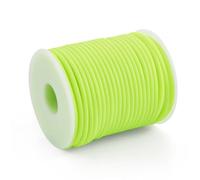 GRASAKY flexiable rubber Hollow Pipe Tubing Rubber Cord with 1mm 1.5mm 2mm Hole Solid Rubber Tube Cord with Plastic Spool 2mm 3mm 4mm drain elastic (Color : GreenYellow, Size : 2mm hole 1mm 50m)