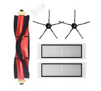 GRASKY Black Five Arms Side Brush Filter Kits/Fit for Xiaomi Roborock S5 MAX S6 S60 S65 S5 S50 E35 Vacuum Cleaner Accessories Spare Parts (Color : Orange)