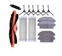 GRASKY Main Brush Hepa Filter Side Brush Mop Cloth/Fit for Xiaomi STYJ02YM Mi Mop Pro Conga 3490 Viomi V2 PRO V3 SE V-RVCLM21B 3C B106CN (Color : White)