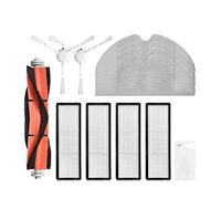 GRASKY Main Brush Hepa Filter Side Brushes Mop Cloth/Fit for Xiaomi Mijia Vacuum 1C 2C 1T F9 Vacuum Cleaner STYTJ01ZHM and STYTJ02ZHM (Color : Burgundy)