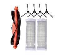 GRASKY Main Brush Hepa Filter Side Brushes Mop Cloth/Fit for xiaomi Robot STYJ02YM / Fit for Conga 3490 Viomi V2 PRO V3 SE V-RVCLM Vacuum Parts (Color : Plum)