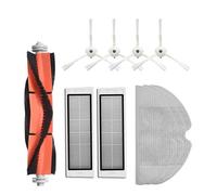 GRASKY Main Brush Washable Hepa Filter Side Brush Kit/Fit for Xiaomi Mi Vacuum 1st 1S Robot Roborock S50 S51 S55 S6 T60 T61 T65 Parts (Color : As The picture-15)