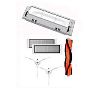 GRASKY Main Brush Washable Hepa Filter Side Brush Kit/Fit for Xiaomi Mi Vacuum 1st 1S Robot Roborock S50 S51 S55 S6 T60 T61 T65 Parts (Color : As The picture-04)