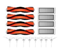 GRASKY Main Brush Washable hepa Filter Side Brush kit/Fit for Xiaomi Mi Vacuum 1st 1S Robot Roborock S50 S51 S55 S6 (Color : Burgundy)