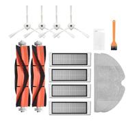 GRASKY Main Brush Washable hepa Filter Side Brush kit/Fit for Xiaomi Mi Vacuum 1st 1S Robot Roborock S50 S51 S55 S6 T60 T61 T65 Parts (Color : Plum)