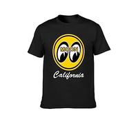 GraSky Mooneyes Moon Equipped California Script T-Shirt Graphic Top Mens Black Printed Tee M
