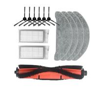 GRASKY Mop Cloths Dust Bags Main Brush Side Brush HEPA Filter/Fit for ROIDMI EVE Plus Vacuum Cleaner Spare Parts (Color : Red)