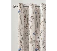 Catherine Lansfield Grasmere Floral Fully Reversible 66x90 Inch Eyelet Curtains Two Panels Blue