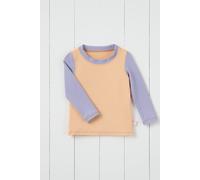 Grass & Air Honeycomb Waffle Long Sleeve Rash Vest in Peach | Size: 1-2 Years Grass & Air Peach 1-2 Years