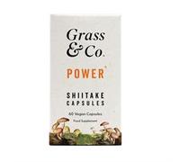 Grass and Co POWER Shiitake Mushrooms with Holy Basil + Iron 60 Vegan Capsules