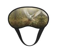 Grass and Dove Blocking Light Mask Sleep Aid, Comfortable Blackout Sleep Mask for Travel Yoga, Soft Eye Cover