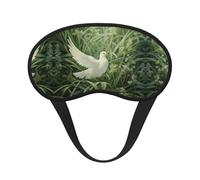 Grass and Dove Blocking Light Mask Sleep Aid, Comfortable Blackout Sleep Mask for Travel Yoga, Soft Eye Cover