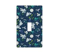 Grass and Dove Print Switch Plate Covers,1 Gang Wall Plate Single Toggle Light Switch Cover Plate