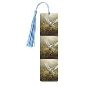 Grass and Dove Printing 5 Pcs Wood Bookmark,Cute Bookmarks,Label Ornament for Decor Crafts,Decorations for Reading