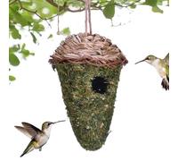 Grass Bird House - Breathable Outdoor Tit Shelter - Dangling Birds Houses, Hummingbird Roosting Pockets for Garden, Courtyard, Fences