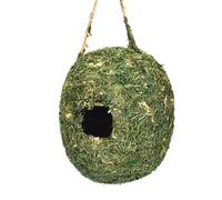 Grass Bird House - Hand-Woven Bird House, Nesting Place for Birds, Finch House Outdoors, Hummingbird Hiding Place in the Garden, Bird House Made of Natural Material, Wild Bird Sanctuary for Garden and