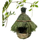 Grass Bird Houses - Cosy Resting Breeding Area | Hand Woven Natural Hay Nesting Box - Eco-Friendly Drop Design Habitat for Wild Bird Fencing to Support Rear Nesting