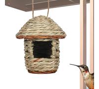 Grass Birdhouses, Rustic Handwoven Hummingbird Nests Breathable Bird Nest for Outdoors Ideal Decoration for Garden, Courtyard and Home
