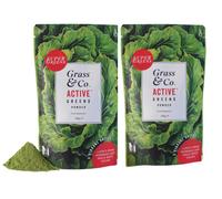Grass & Co. ACTIVE Super Greens Daily Wellness Support Powder Apple & Ginger Flavour - 120g (2 Packs)