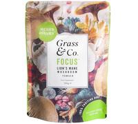 Grass & Co. | Focus Lion’s Mane Nootropic Powder | 2000mg Lion’s Mane, 1000mg Ginseng & Vegan Omega-3 | Brain Boost, Memory & Caffeine-Free Alertness | 46 Servings