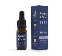Grass & Co. REST CBD Oil 1000mg with Bergamot, Lavender & Hops for Sleep Support, Vegan, 10ml