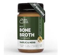 Grass Fed Beef Bone Broth Concentrate with Garlic & Herb | Help Improve Joints, Skin, & Gut | Liquid Collagen Amino Acids | Keto, High Protein, Gluten Free | 37 Servings / 9.25 litres
