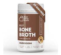 Grass Fed Beef Bone Broth Concentrate with Mushrooms | Help Improve Joints, Skin, & Gut | Liquid Collagen Amino Acids | Keto, High Protein, Gluten Free | 35 Servings / 8.7 litres