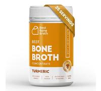 Grass Fed Beef Bone Broth Concentrate with Turmeric | Help Improve Joints, Skin, & Gut | Liquid Collagen Amino Acids | Keto, High Protein, Gluten Free | 35 Servings / 8.7 litres