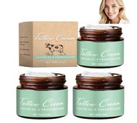 Grass-fed Beef Tallow Balm with Frankincense Cream,Grass-fed Beef Tallow with Frankincense Oil&Castor Oil,All-Natural Moisturizer for Face&Body,Deep Hydration,Skin Nourishment and Brightening (3PCS)