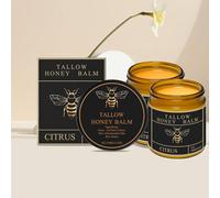 Grass Fed Beef Tallow Balm with Raw Honey, Moisturizing Cream for Soft, Smooth Skin, Beef Tallow for Skin, Handmade All, Natural Formula (2, Lavender)