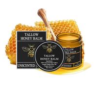 Grass-Fed Beef Tallow Balm With Raw Honey, Natural Honey & Beeswax Moisturizer, Smooth Skin - Handmade All-Natural Moisturizer, Fast-Absorbing, No Greasy for Sensitive Dry Skin Repair (Original taste)
