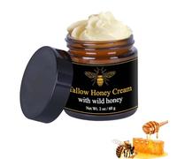 Grass-Fed Beef Tallow Balm with Raw Honey, Tallow and Honey Balm for Face, Beef Tallow for Skin Care, Tallow Face Moisturizer for Soft, Smooth Skin, Deep Hydration for Face & Body (1)