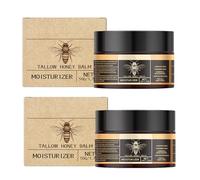 Grass-Fed Beef Tallow Balm with Raw Honey, Tallow and honey Balm, Natural Handmade Honey & Beeswax Moisturizer, Moisturising Cream for Soft, Deeply Moisturizes Skin Face & Body, Oil-Free (2PCS)