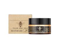 Grass-Fed Beef Tallow Balm with Raw Honey, Tallow and honey Balm, Natural Handmade Honey & Beeswax Moisturizer, Moisturising Cream for Soft, Deeply Moisturizes Skin Face & Body, Oil-Free (1PC)