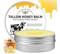 Grass-Fed Beef Tallow Face Cream -Deeply Hydrating Moisturiser for Dry & Sensitive Skin-Nutrient-Rich Formula with Wild Honey & Beeswax-Soothes, Repairs & Protects Skin Barrier,Vegan-Friendly Skincare
