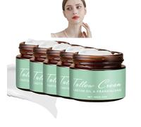 Grass-Fed Beef Tallow Skin Balm, Tallow Cream with Frankincense Extract & Castor Oil, Tallow & Honey Balm - Natural Moisturizer for Face, Body and Dry Skin (5PCS)