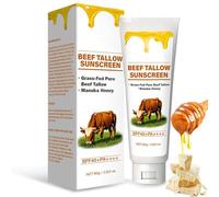 Grass-Fed Beef Tallow Sunscreen Spf40+ - Natural Tallow Sun Cream With Manuka Honey, Non-Greasy Face & Body Sun Balm For Sensitive Skin, Nourishing Uv Protection, Water-Resistant, 80g