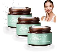 Grass-Fed Beef Tallow with Frankincense Oil & Castor Oil, Beef Tallow Castor Oil Frankincense, Organic Beef Tallow Moisturizer for Skin (3 Bottles)