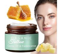 Grass-Fed Beef Tallow With Frankincense Oil & Castor Oil,Organic Beef Tallow Moisturizer for Skin,Beef Tallow Frankincense Balm,for Face, Body