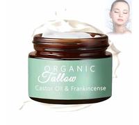 Grass-Fed Beef Tallow with Frankincense Oil & Castor Oil,Organic Moisturizing Face Cream,Beef Tallow Castor Oil Frankincense Balm,with Deep Hydration,for Face,Body