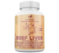 Grass Fed Desiccated Beef Liver Capsules 2250mg (120 Pills, 750mg Each), Energy, Digestion, Detoxification Non-GMO, Freeze Dried, Pasture Raised Undefatted in New Zealand No Hormones or Chemicals