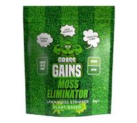 Grass Gains Premium Organic Moss Eliminator, Plant Based Moss Remover, Eco-Friendly Lawn Moss Control, Fast Results, Specifically Engineered Lawn Care - 2KG, Coverage 50m2